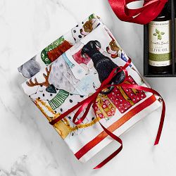 Holiday Dogs Tea Towels, Set of 2