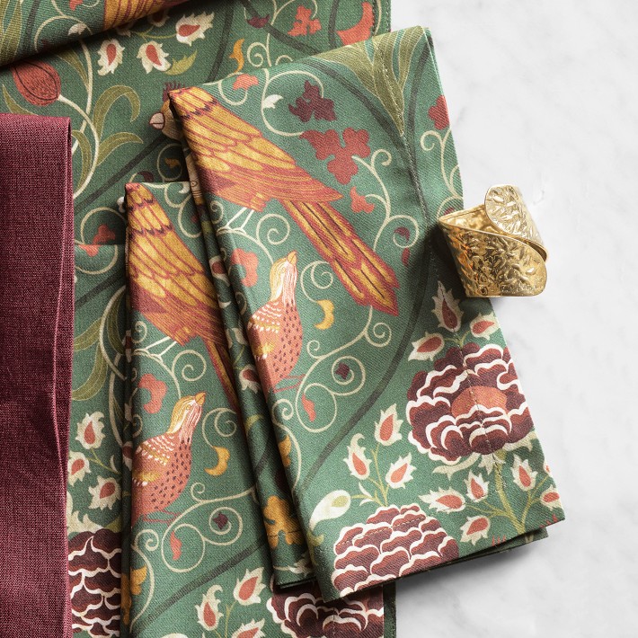 Morris & Co. x Williams Sonoma Seasons Napkins | Williams Sonoma