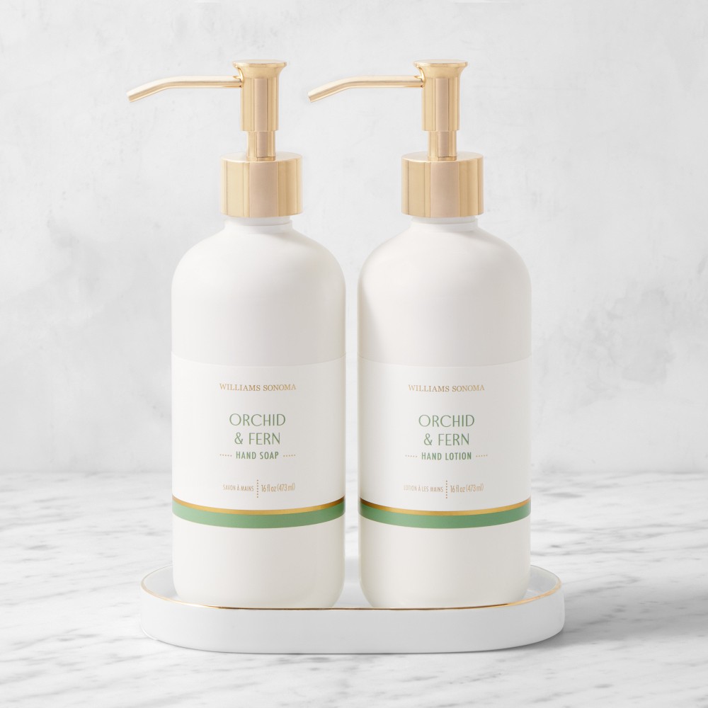Home Fragrance Orchid & Fern Hand Soap, Lotion 3-Piece Set