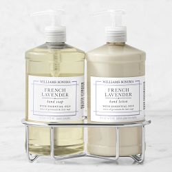 Williams Sonoma French Lavender Hand Soap & Lotion 3-Piece Set, Classic, Stainless-Steel