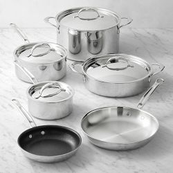 Hestan ProBond Luxe Professional Clad Stainless-Steel Mixed Material 10-Piece Cookware Set