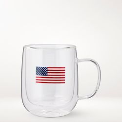 American Flag Double-Wall Mugs, Set of 2