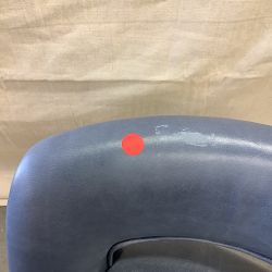 OPEN BOX: Saratoga Upholstered Curved Back Counter Stool, Smokey Blue, Heritage Grey