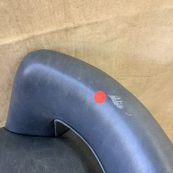 OPEN BOX: Saratoga Upholstered Curved Back Counter Stool, Smokey Blue, Heritage Grey