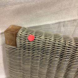 OPEN BOX: Larnaca Outdoor Teak x All Weather Weave Dining Side Chair, Natural