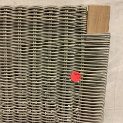 OPEN BOX: Larnaca Outdoor Teak x All Weather Weave Dining Side Chair, Natural