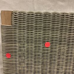 OPEN BOX: Larnaca Outdoor Teak x All Weather Weave Dining Side Chair, Natural