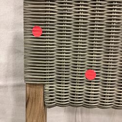 OPEN BOX: Larnaca Outdoor Teak x All Weather Weave Dining Side Chair, Natural