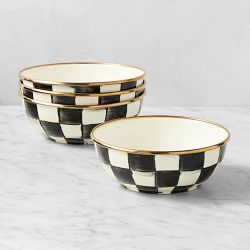 MacKenzie-Childs Courtly Check Everyday Bowls, Set of 4