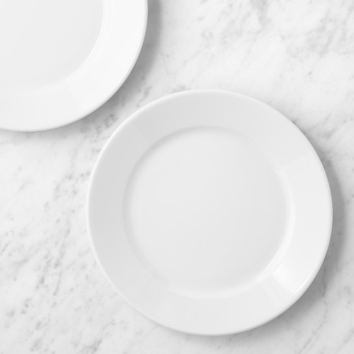 Apilco Très Grande Porcelain Salad Plates, White, Set of 4