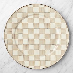 MacKenzie-Childs Mocha Check Serving Platter