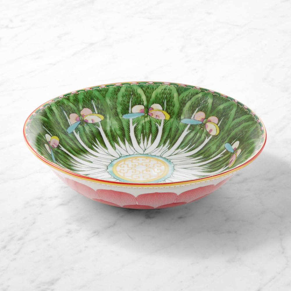 Famille Rose Small Serving Bowl - Pink & Green, Small