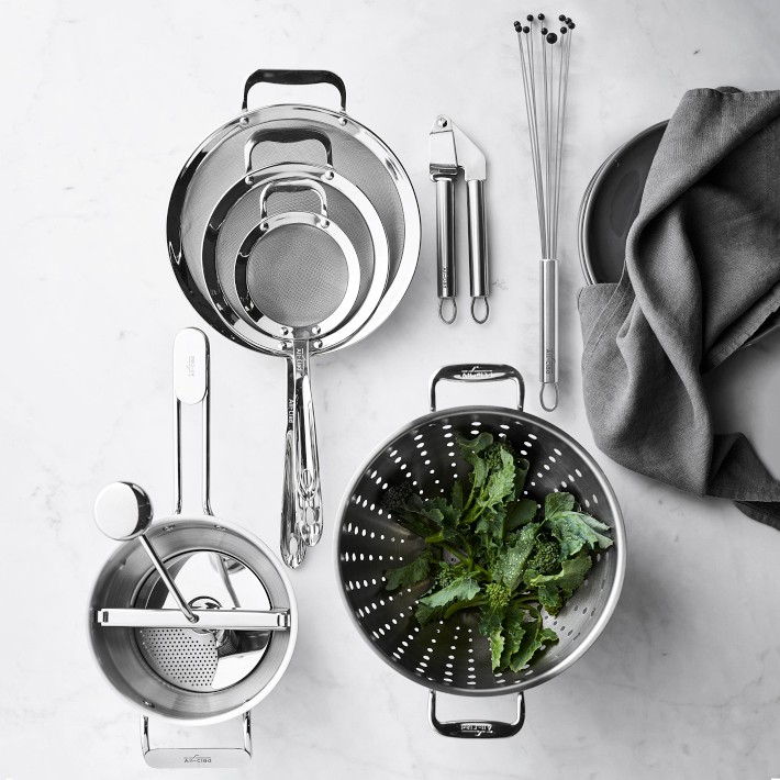 All-Clad Stainless-Steel Garlic Press | Garlic Tools | Williams Sonoma