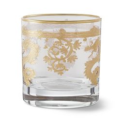 Gold Dragon Double Old-Fashioned Glasses