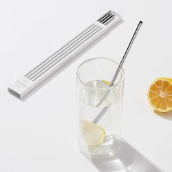 W &amp; P Metal Straws, Set of 4