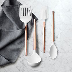 Williams Sonoma Silicone Utensils with Copper Handles, Set of 5