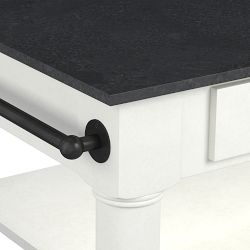 Barrelson Single Kitchen Island with Black Granite Top (49")