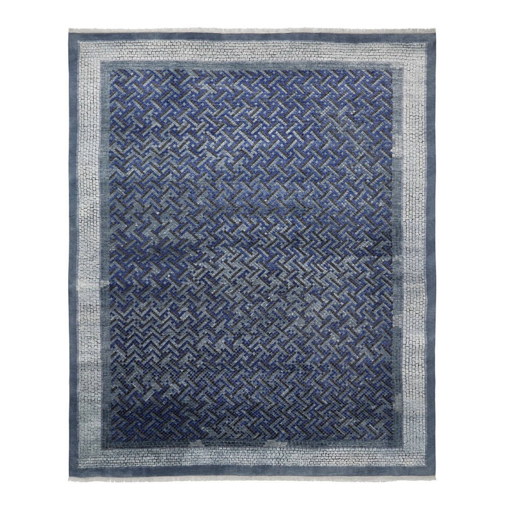 Luke Irwin: Deverill Mosaic Hand Knotted Rug, Peacoat by Williams Sonoma Home