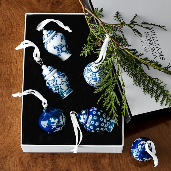 Mini Ginger Jar Ornaments, Set of 6