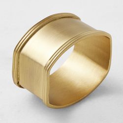 Presidio Antique Brass Napkin Rings, Set of 4