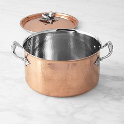 Ruffoni Opus Cupra Hammered Copper Stock Pot with Pepper Knob, 8-Qt.