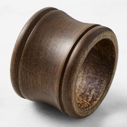 Dark Wood Napkin Rings, Set of 4