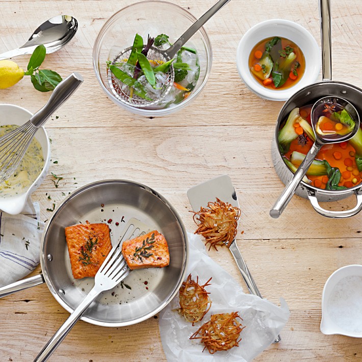 WILLIAMS-SONOMAステンレス製キッチンストレーナー　スキマー Williams Sonoma Signature Stainless Steel Spider Strainer
