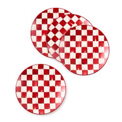 MacKenzie-Childs Cherry Check Salad Plates