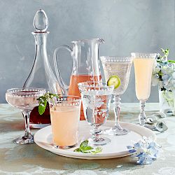 Vintage Etched Pitcher