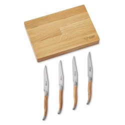 Laguiole En Aubrac Olivewood Steak Knives, Set of 4