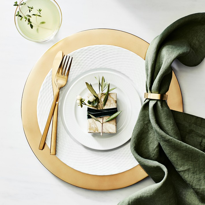 Antique Brass Charger Plate | Williams Sonoma