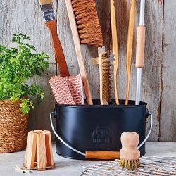 Redecker Brass Wire Brush with Wood Handle