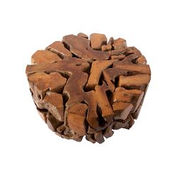 Sliced Teak Round Coffee Table (39")