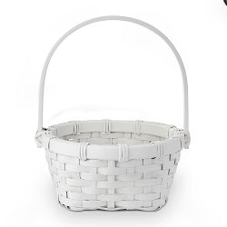 White Rattan Easter Basket