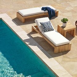 Larnaca Outdoor Natural Teak Chaise