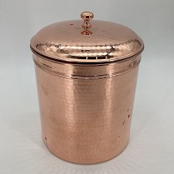 OPEN BOX: Hammered Copper Canister, Large