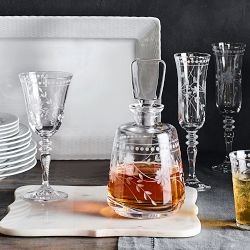 Vintage Etched Wine Glasses