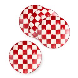 MacKenzie-Childs Cherry Check Appetizer Plates