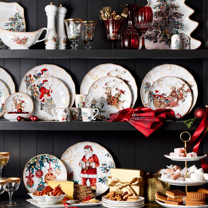 【新品】　WILLIAMS-SONOMA クリスマスプレート Christmas Forest Dinner Plates | Williams Sonoma