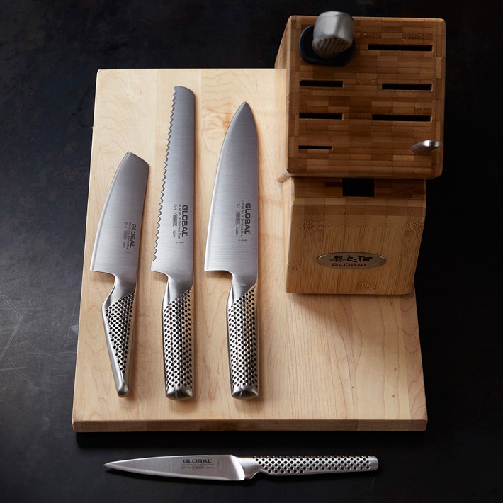 Global Classic 7-Piece Takashi Wooden Knife Block Set | Williams