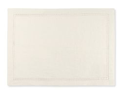 Linen Double Hemstitch Placemats, Set of 4