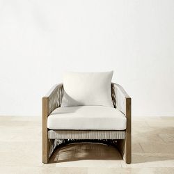 Pasadena Outdoor Teak and Rope Club Chair