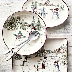 Snowman Dinner Plates, Set of 4