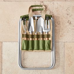 Williams Sonoma Gardening Seat &amp; Tool Kit