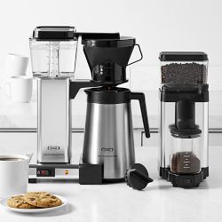 Technivorm Thermal Coffee Maker KBT and KM5 Burr Grinder, Polished Silver