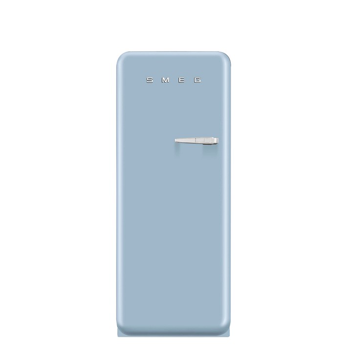 SMEG 50's Style Retro FAB 28 Refrigerator with Ice Compartment, Blue, Left Hinge