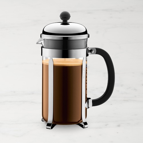 Bodum Chambord French Press Coffee Maker, Stainless-Steel, 8-cup