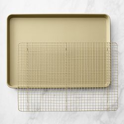 Williams Sonoma Goldtouch® Pro Nonstick Non Corrugated Three Quarter Sheet with Cooling Rack