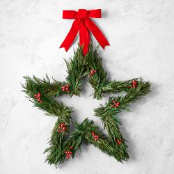 Star Live Wreath, 22"