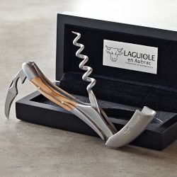 Laguiole En Aubrac Waiters Corkscrew Wine Opener, Olivewood